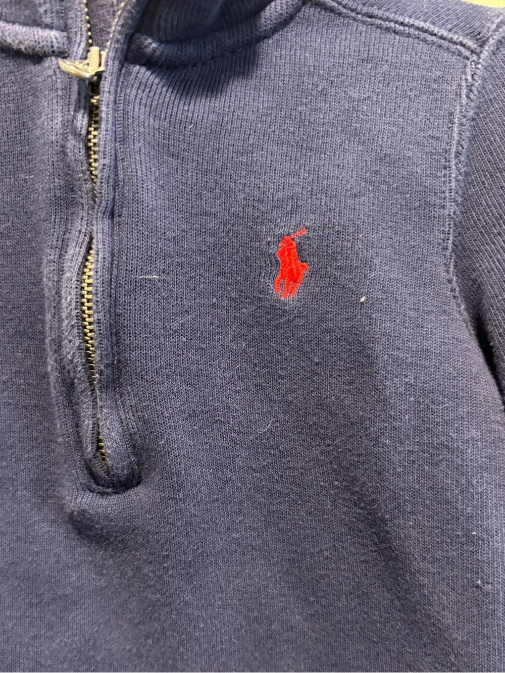 Ralph Lauren Navy Half-Zip Pullover Top - 18m